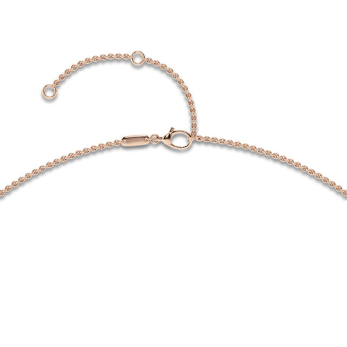 näas Romancing 1 ctw Pear Lab Grown Diamond Dangle Necklace with Adjustable Chain 14K Rose Gold, DE, VS1