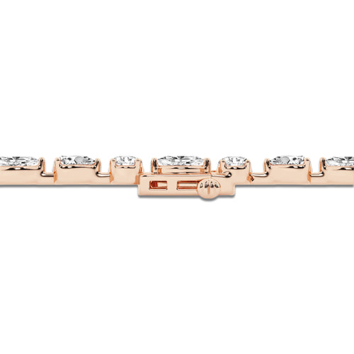 8 2/3 ctw Multi-Shape Lab Grown Diamond Alternating Bracelet 6 Inches 18K Rose Gold, DE, VS1