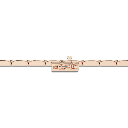 1 ctw Round Lab Grown Diamond Paper Clip Bracelet - 7 Inches 14K Rose Gold, DE, VS1