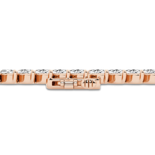 10 ctw Marquise Lab Grown Diamond Diagonal Tennis Bracelet - 6 Inches 14K Rose Gold, DE, VS1
