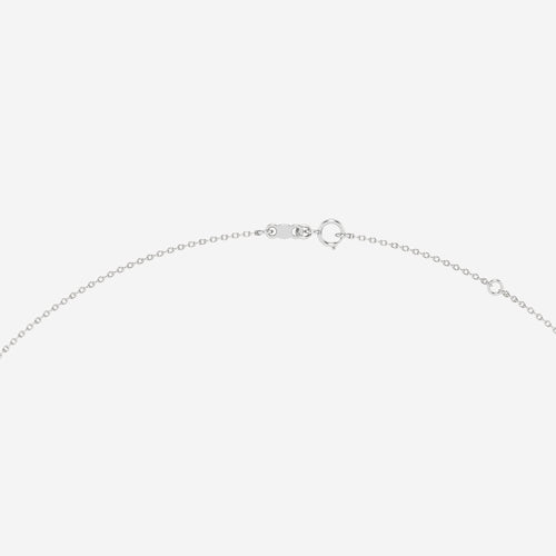 6.5 - 7.0 mm Cultured Freshwater Pearl and 1/8 ctw Lab Grown Diamond Lariat Necklace 14K White Gold