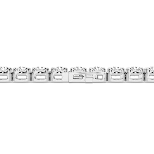 10 ctw Round Lab Grown Diamond Four-Prong Tennis Bracelet - 6 Inches 14K White Gold, DE, VS1