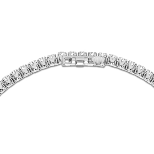 1 ctw Round Lab Grown Diamond Tulip Prong Tennis Bracelet - 6.0 Inches 14K White Gold, DE, VS1