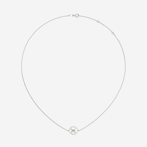 9.5 - 10.0 mm Cultured Freshwater Pearl Necklace 14K White Gold
