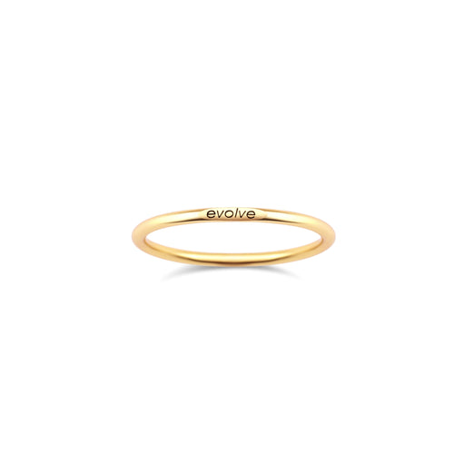 Flat Top Super Tiny Stackable Name Ring
