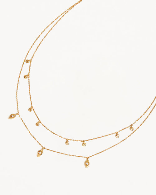 Yellow Gold Vermeil I am Protected Layered Choker