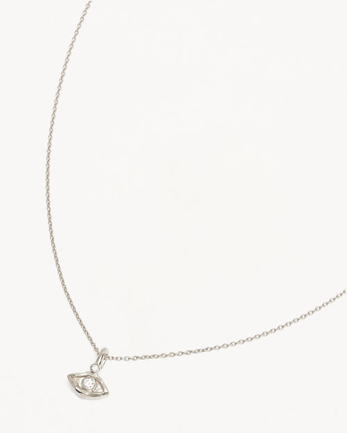 White Gold Vermeil I am Protected Necklace