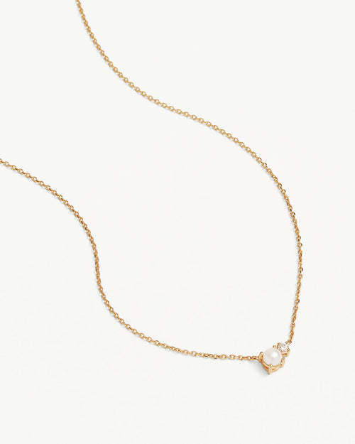 Yellow Gold Vermeil Serenely Yours Pearl Necklace