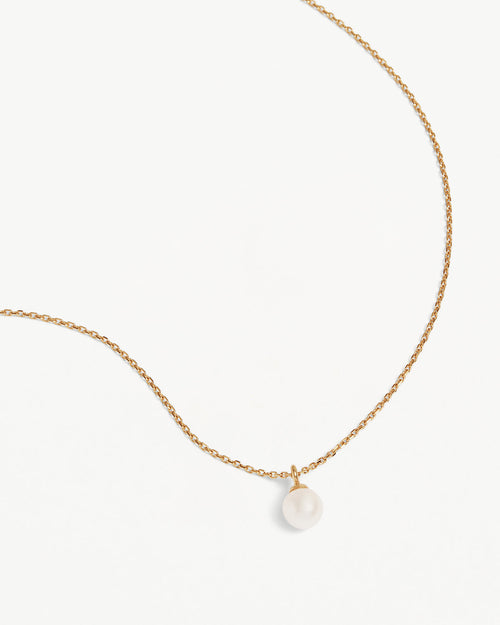 Yellow Gold Vermeil Floating On Air Pearl Necklace