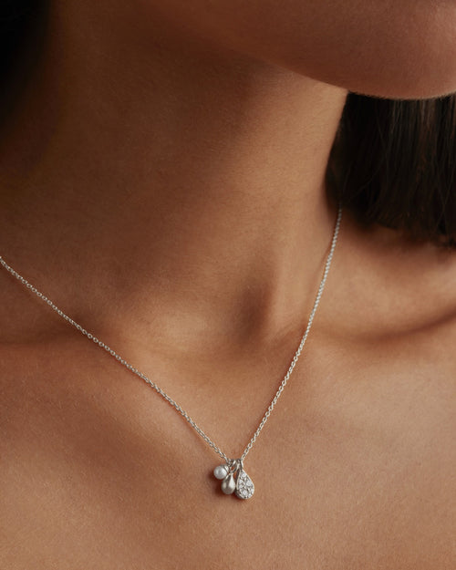 White Gold Vermeil Ocean Mist Necklace