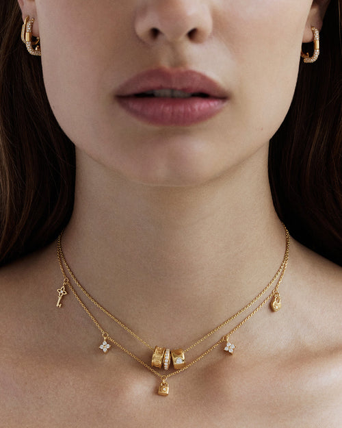 Yellow Gold Vermeil Love Unlocked Charm Choker
