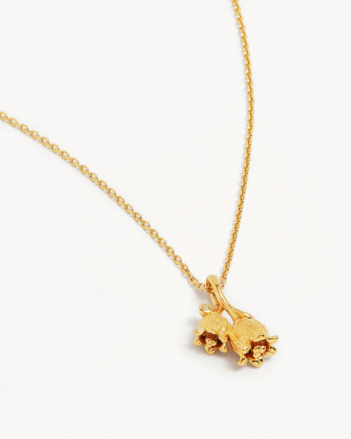 Yellow Gold Vermeil Lily of the Valley May Birth Flower Necklace