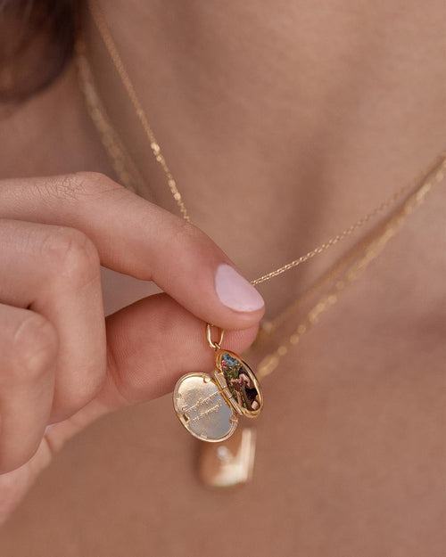 Yellow Gold Vermeil Everything You Are Is Enough Locket Pendant