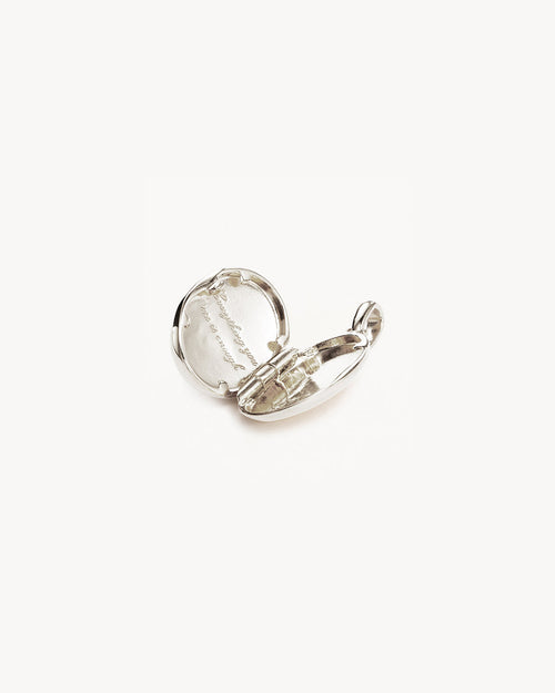 White Gold Vermeil Everything You Are Is Enough Locket Pendant