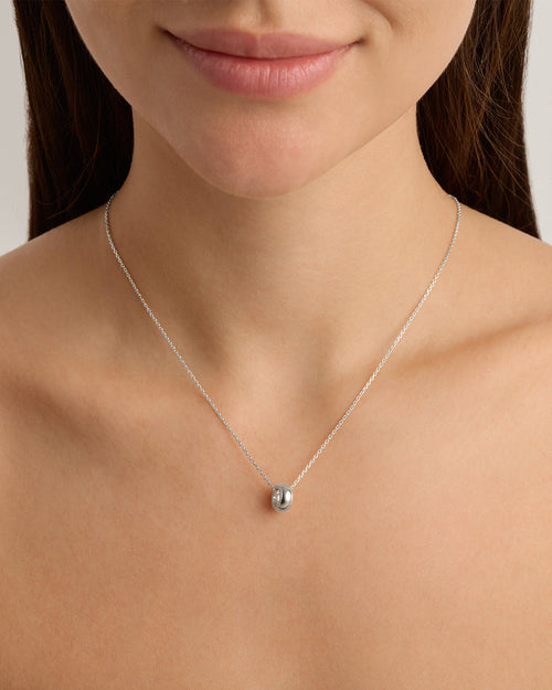 White Gold Vermeil Find Stillness Petal Charm