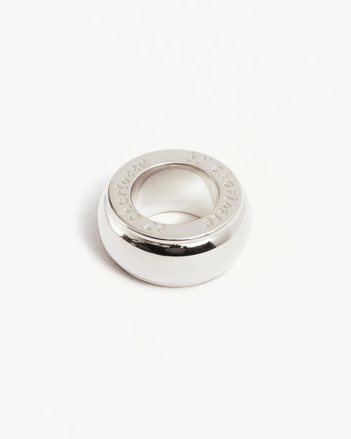White Gold Vermeil Find Stillness Petal Charm