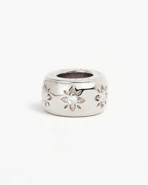 White Gold Vermeil New Beginnings Lotus Petal Charm