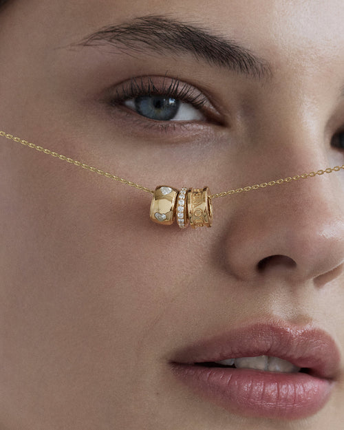Yellow Gold Vermeil Halo Petal Charm