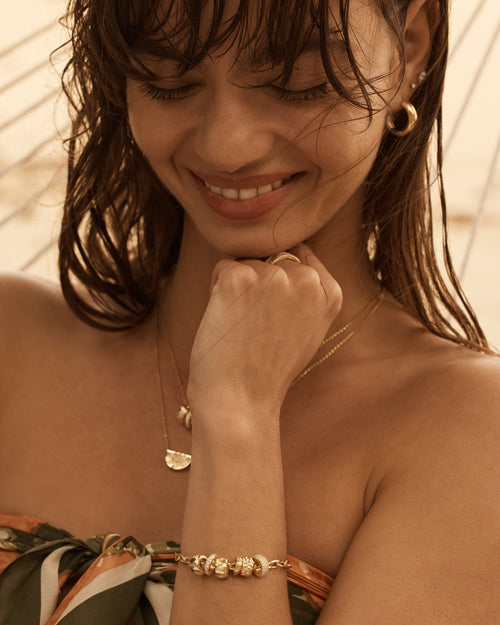 Yellow Gold Vermeil Halo Petal Charm