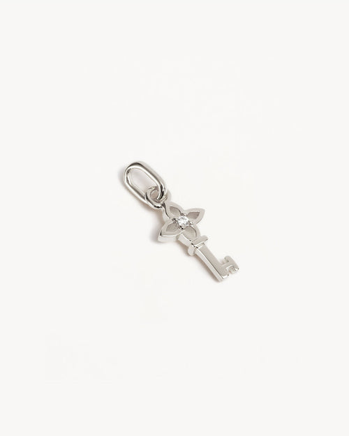White Gold Vermeil Key to My Heart Pendant