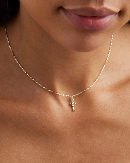 White Gold Vermeil Key to My Heart Pendant
