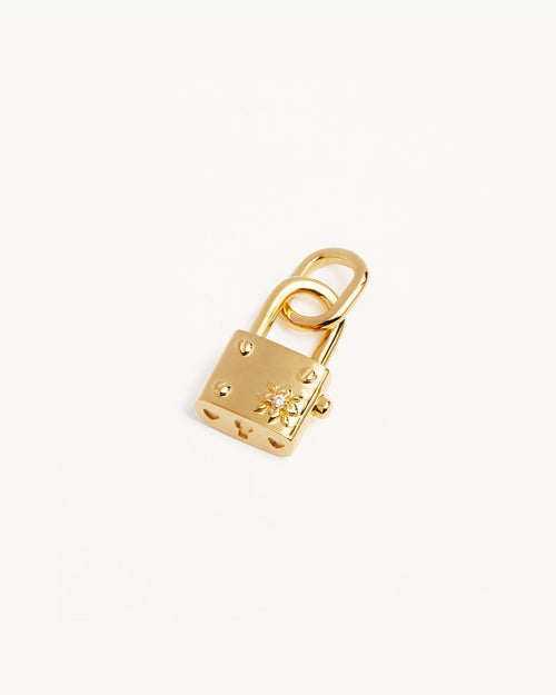 Yellow Gold Vermeil Promise of Us Lotus Padlock Pendant