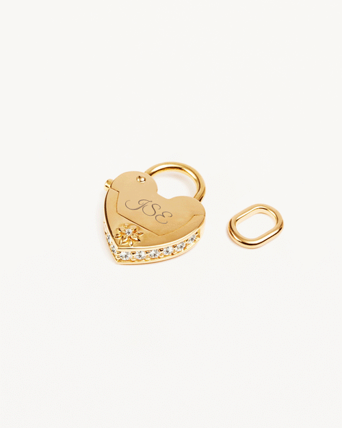 Yellow Gold Vermeil Love Unlocked Padlock Pendant
