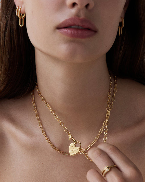 Yellow Gold Vermeil Love Unlocked Padlock Pendant