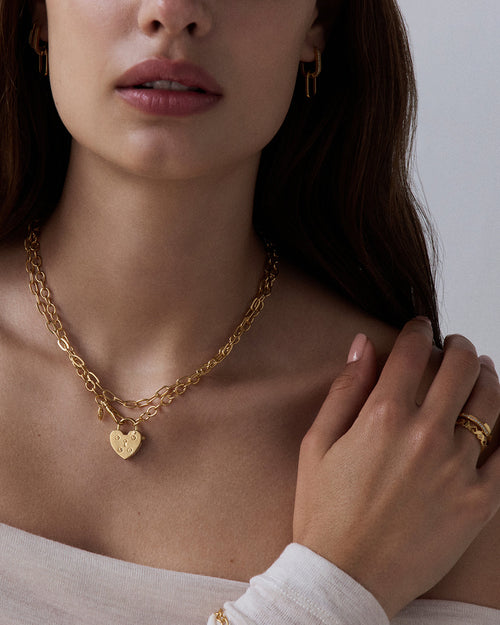 Yellow Gold Vermeil Love Unlocked Padlock Pendant