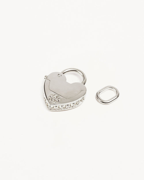 White Gold Vermeil Love Unlocked Padlock Pendant