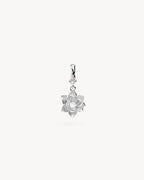 White Gold Vermeil Bloom Within Lotus Pendant