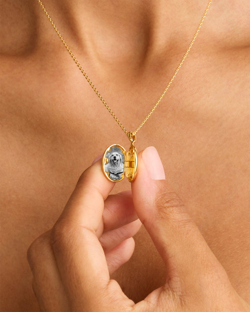 Yellow Gold Vermeil Rounded Lotus Locket Pendant
