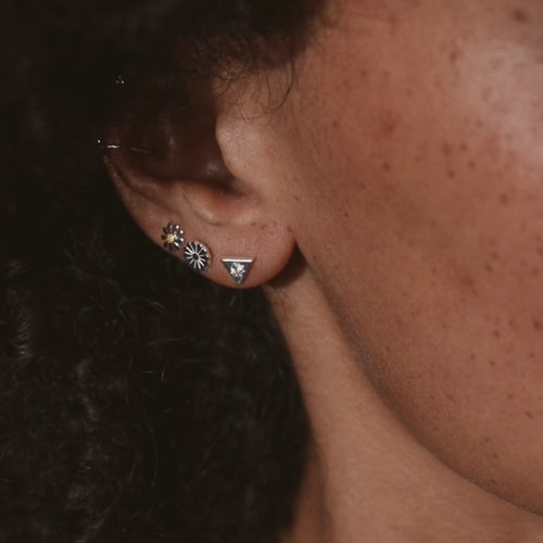 Recycled Silver Stud Earrings
