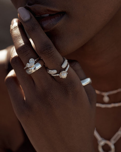 White Gold Vermeil Lover Bold Ring