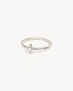 White Gold Vermeil Live in Light Ring