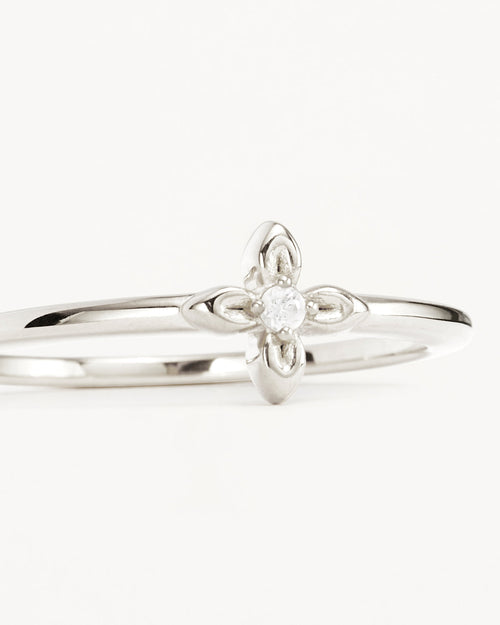 White Gold Vermeil Live in Light Ring