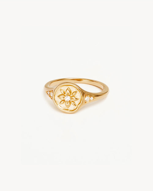 Yellow Gold Vermeil Live in Love Ring