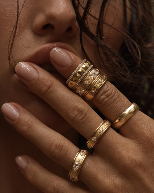 Yellow Gold Vermeil I Am Loved Spinning Meditation Ring
