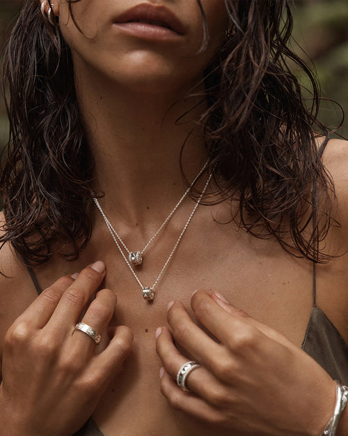 White Gold Vermeil I Am Loved Spinning Meditation Ring
