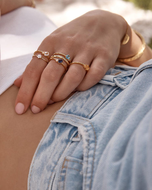 Yellow Gold Vermeil Kindred Birthstone Ring - September