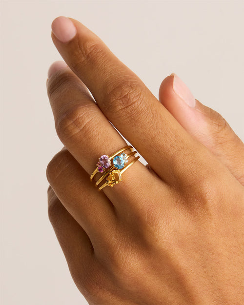 Yellow Gold Vermeil Kindred Birthstone Ring - November