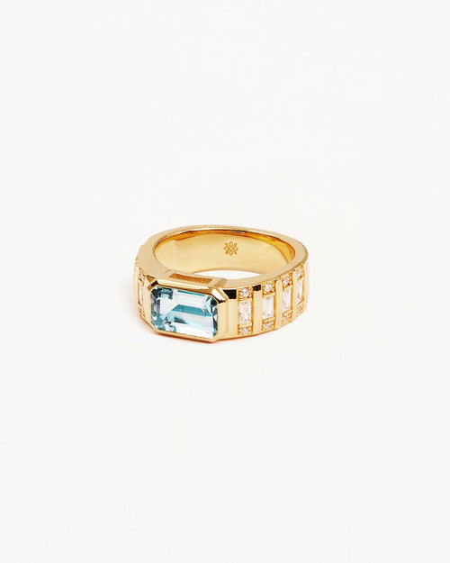 Yellow Gold Vermeil Calm Your Soul Topaz Ring