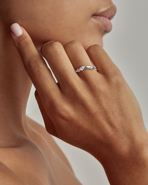 White Gold Vermeil Chasing Tides Ring