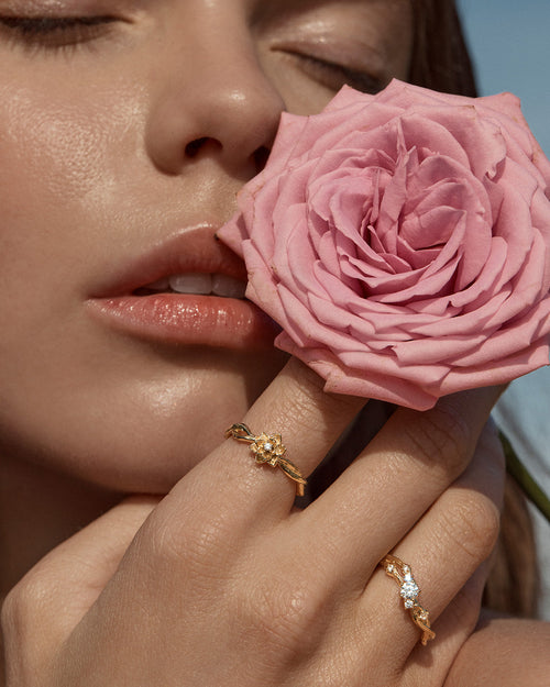 Yellow Gold Vermeil Bloom Within Lotus Ring
