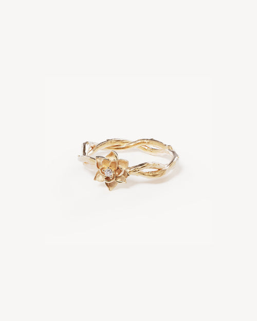 Yellow Gold Vermeil Bloom Within Lotus Ring
