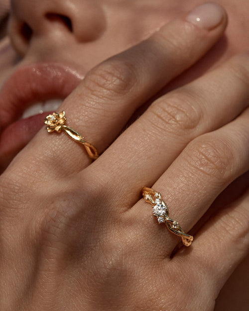 Yellow Gold Vermeil Bloom Within Lotus Ring