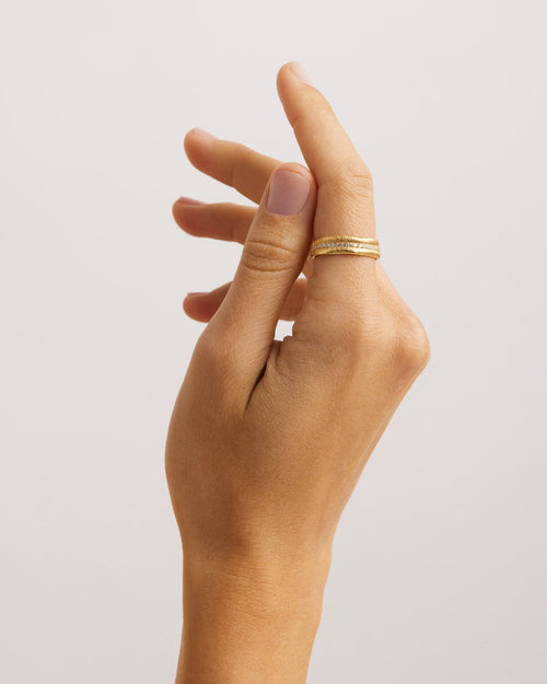 Yellow Gold Vermeil Begin Again Band Ring