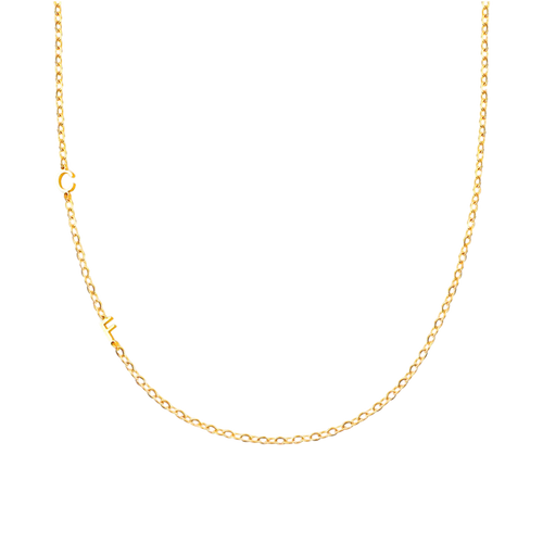 Sideways Initials Necklace