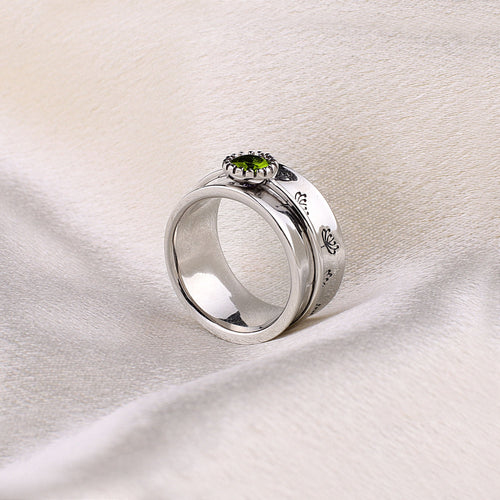 Dandelion Birthstone Spinning Fidget Ring
