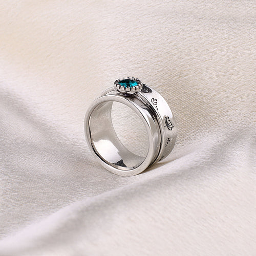 Dandelion Birthstone Spinning Fidget Ring